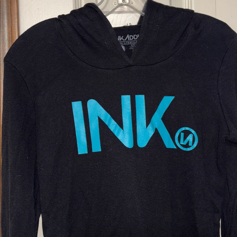 Black Hoodie with Blue INK Logo